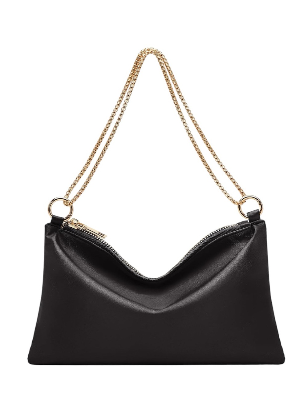 NWT Classic Black Chain-Handle Shoulder Bag